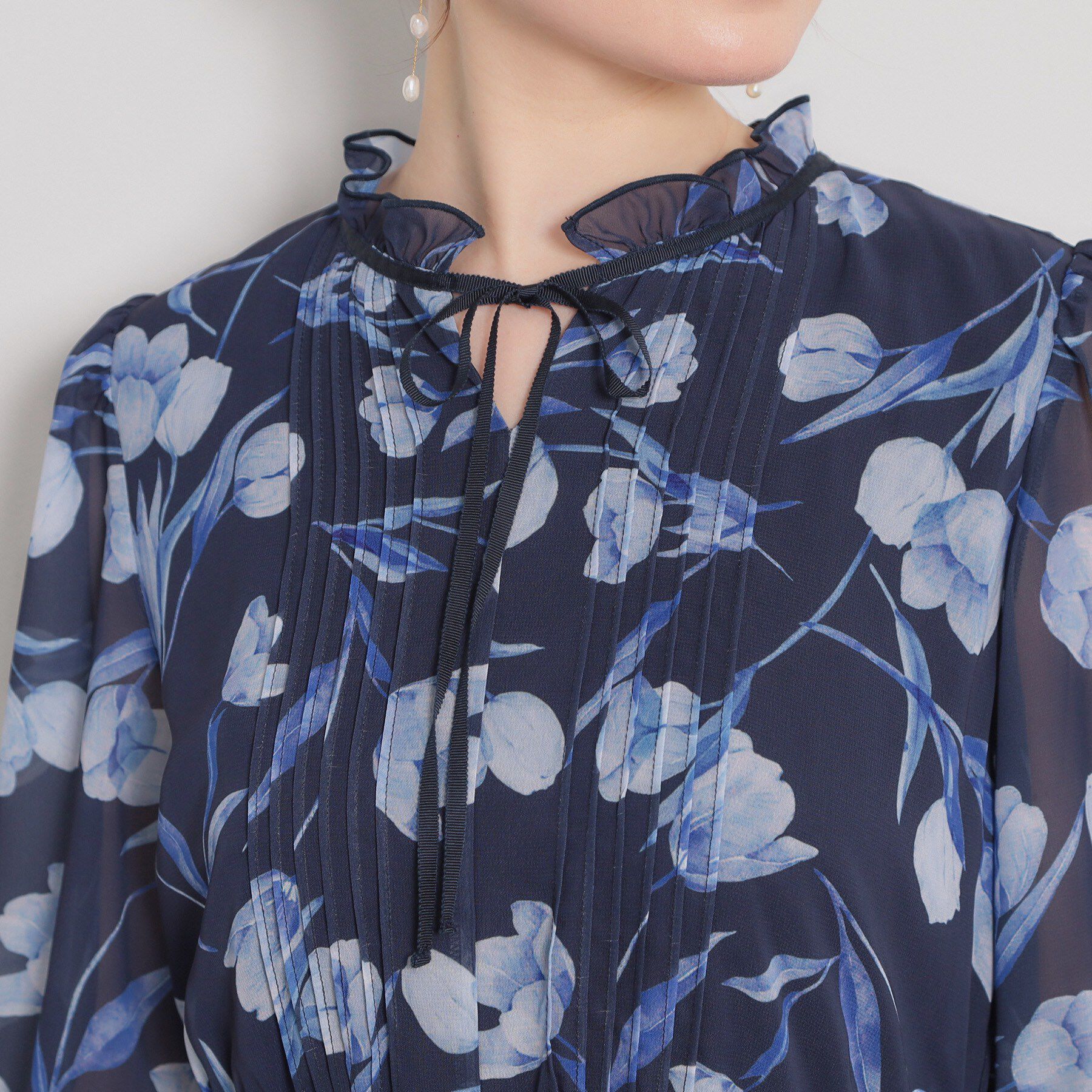 Couture broach「【洗える・着映え】チューリップ柄 ワンピース」|ワンピース|