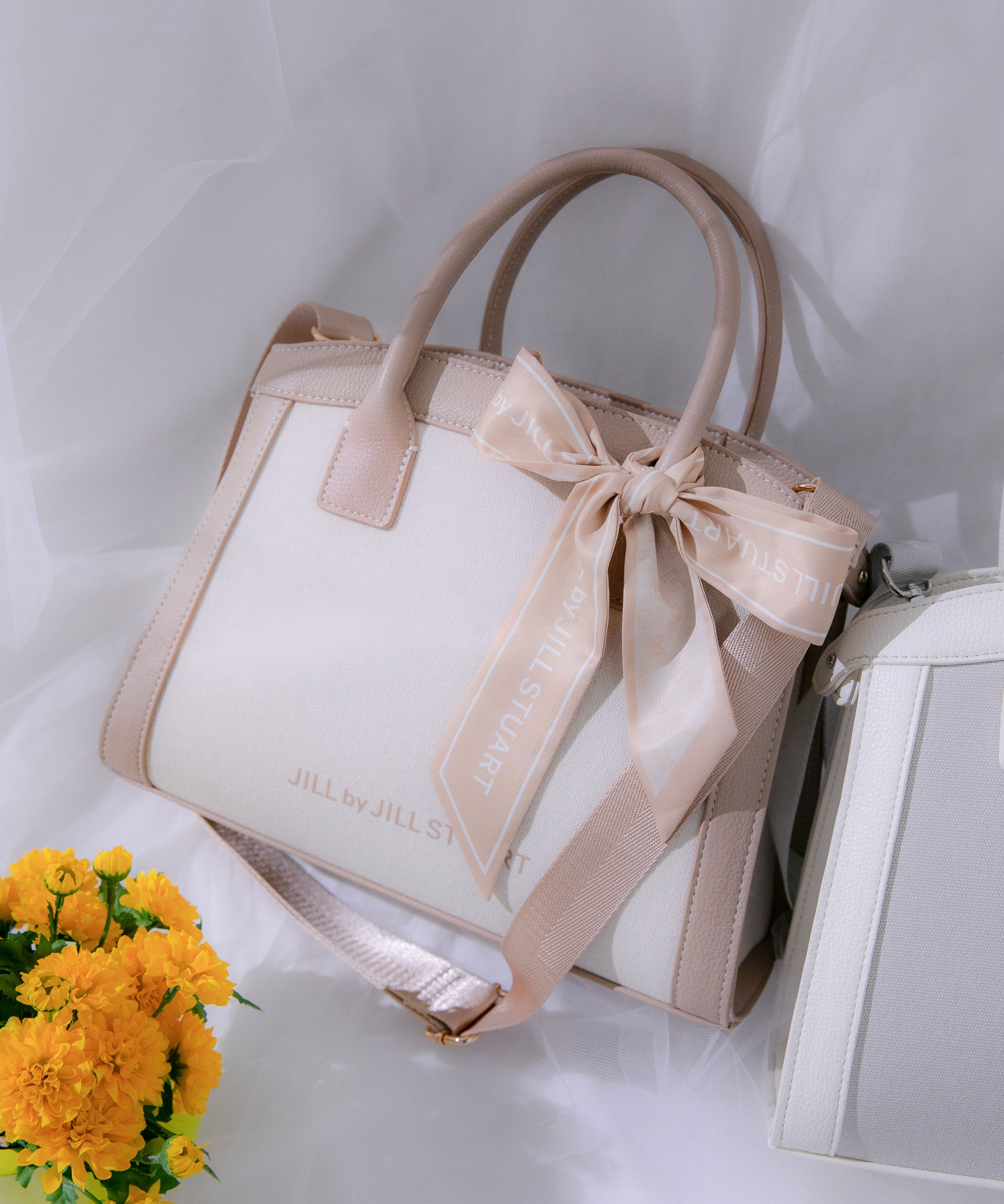  「バイカラーコンビトート小」|その他|ベージュ