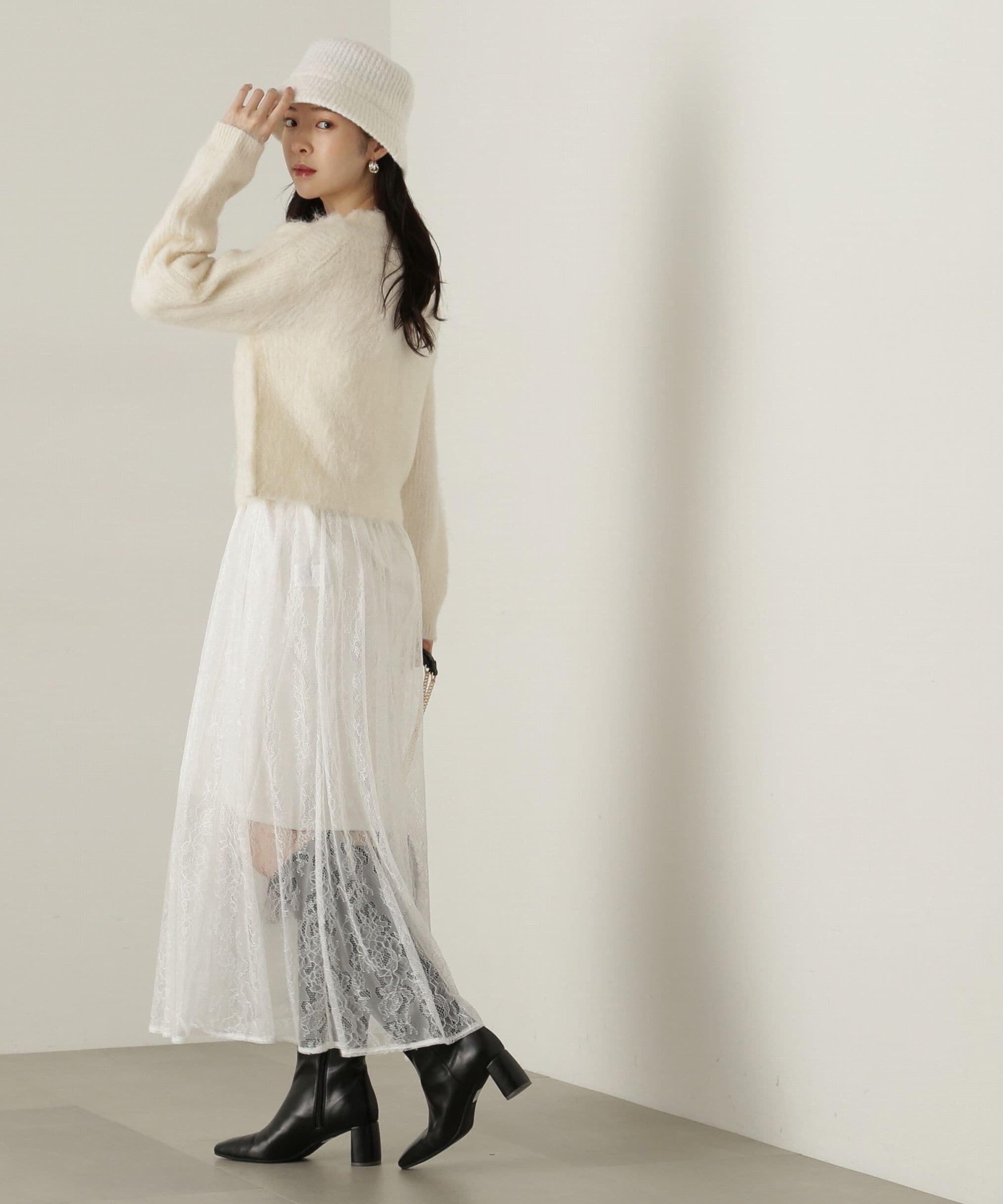 PROPORTION BODY DRESSING「ギャザーレーススカート　24AW」|スカート|