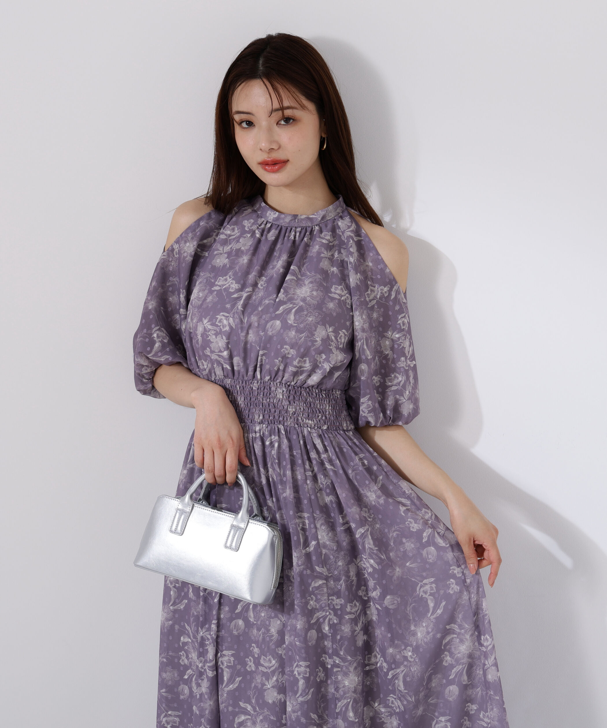 PROPORTION BODY DRESSING「オープンショルダー花柄ワンピース」|ワンピース|