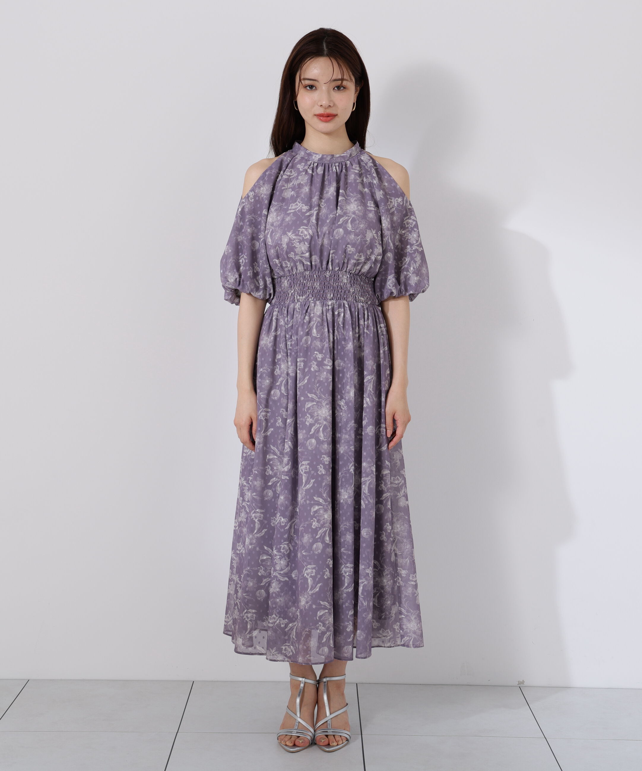PROPORTION BODY DRESSING「オープンショルダー花柄ワンピース」|ワンピース|