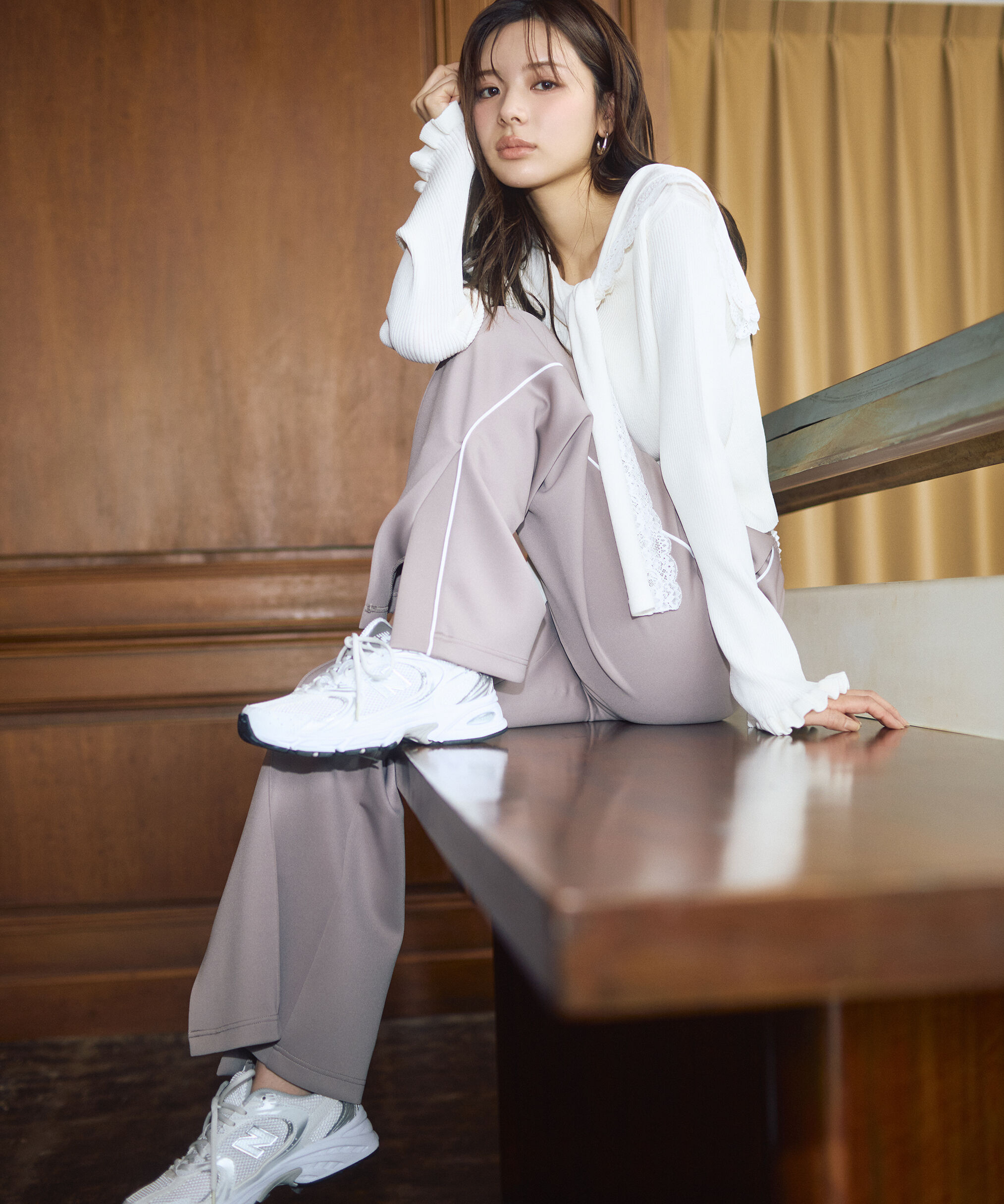 PROPORTION BODY DRESSING「＜新津のんさんコラボ＞〈a/mie〉トラックパンツ 26SS」|その他|