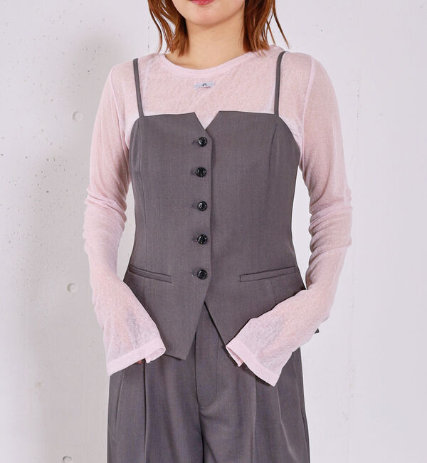 archives「スラブカットクルーネックトップス」|Tシャツ・カットソー|PINK