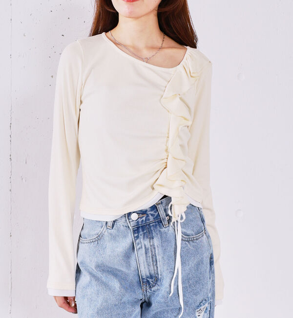 archives「フリルドロストカットＴＯＰＳ」|Tシャツ・カットソー|IVORY