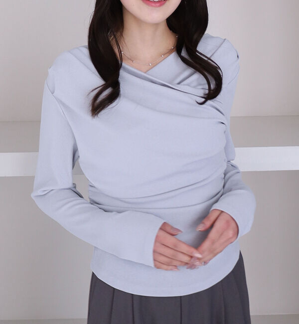 archives「【ＯＮかわ】クロスタックドレープオフショルカットＴＯＰＳ」|Tシャツ・カットソー|