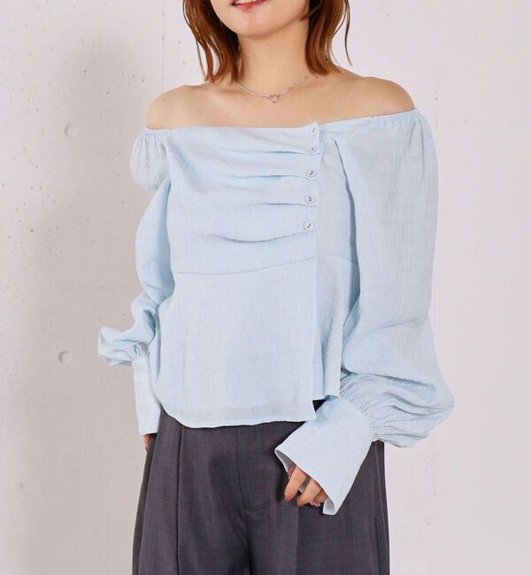 archives「ボタンタックアソートＢＬ」|シャツ・ブラウス|BLUE