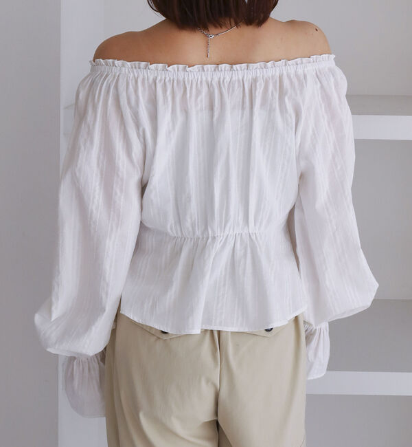 archives「からみ刺繍２ｗａｙオフショルペプラムブラウス」|シャツ・ブラウス|