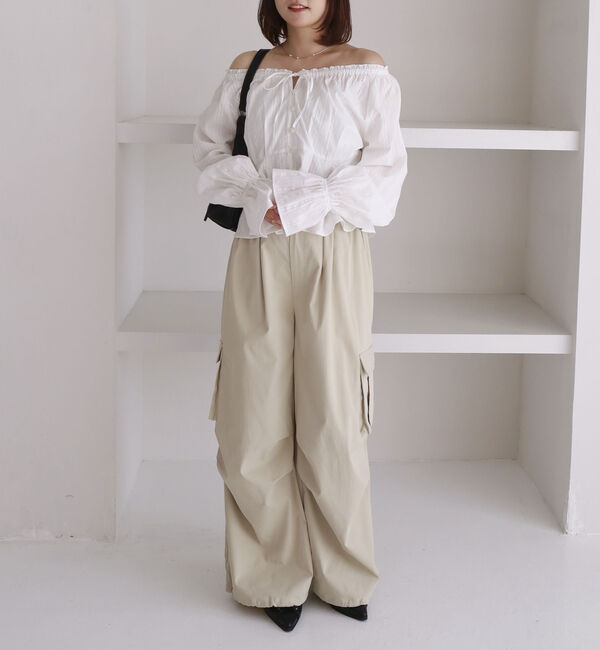 archives「からみ刺繍２ｗａｙオフショルペプラムブラウス」|シャツ・ブラウス|