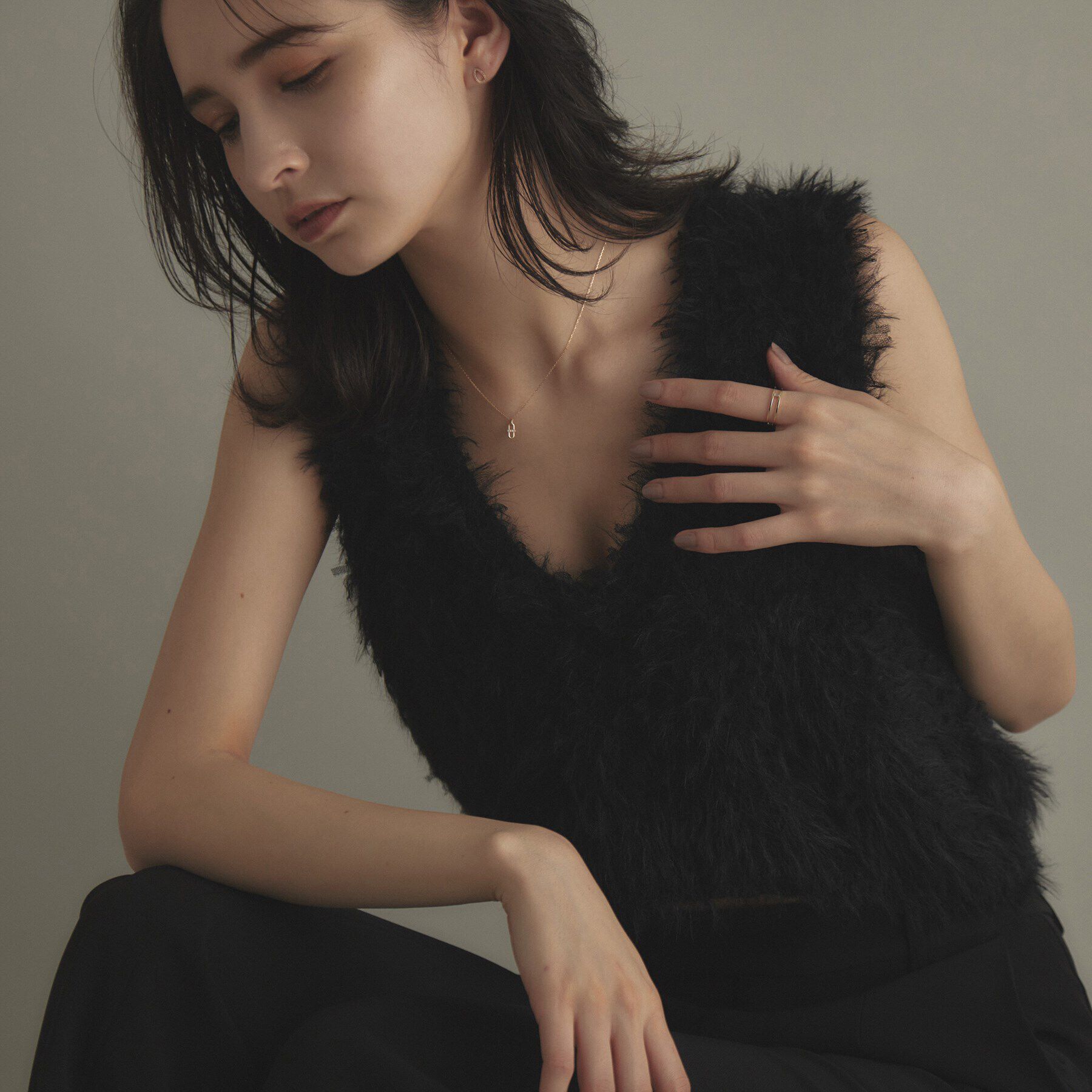 COCOSHNIK「K10ダイヤモンド PCモチーフ ネックレス」|ネックレス|