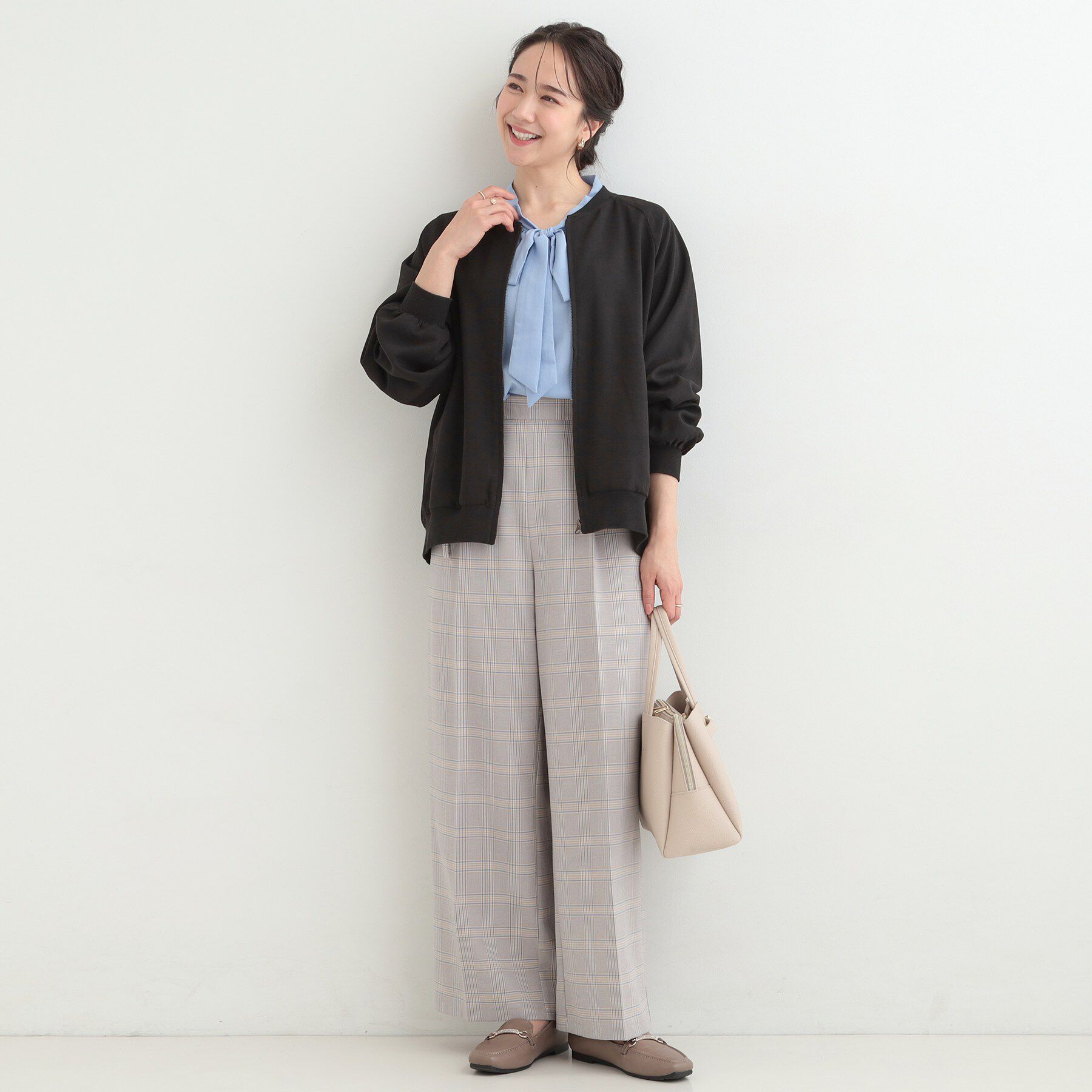 SHOO･LA･RUE「麻調リブブルゾン」|ブルゾン・スタジャン|