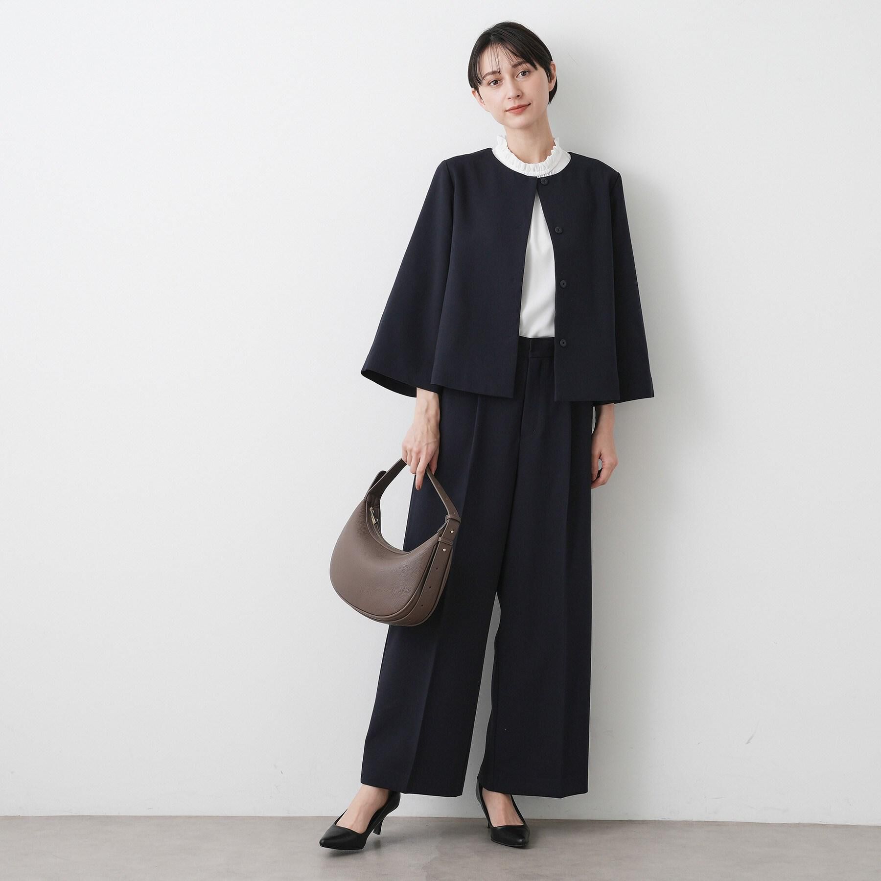 Dessin「【入卒/セレモニー/洗える】フリルネックジョーゼットブラウス」|シャツ・ブラウス|