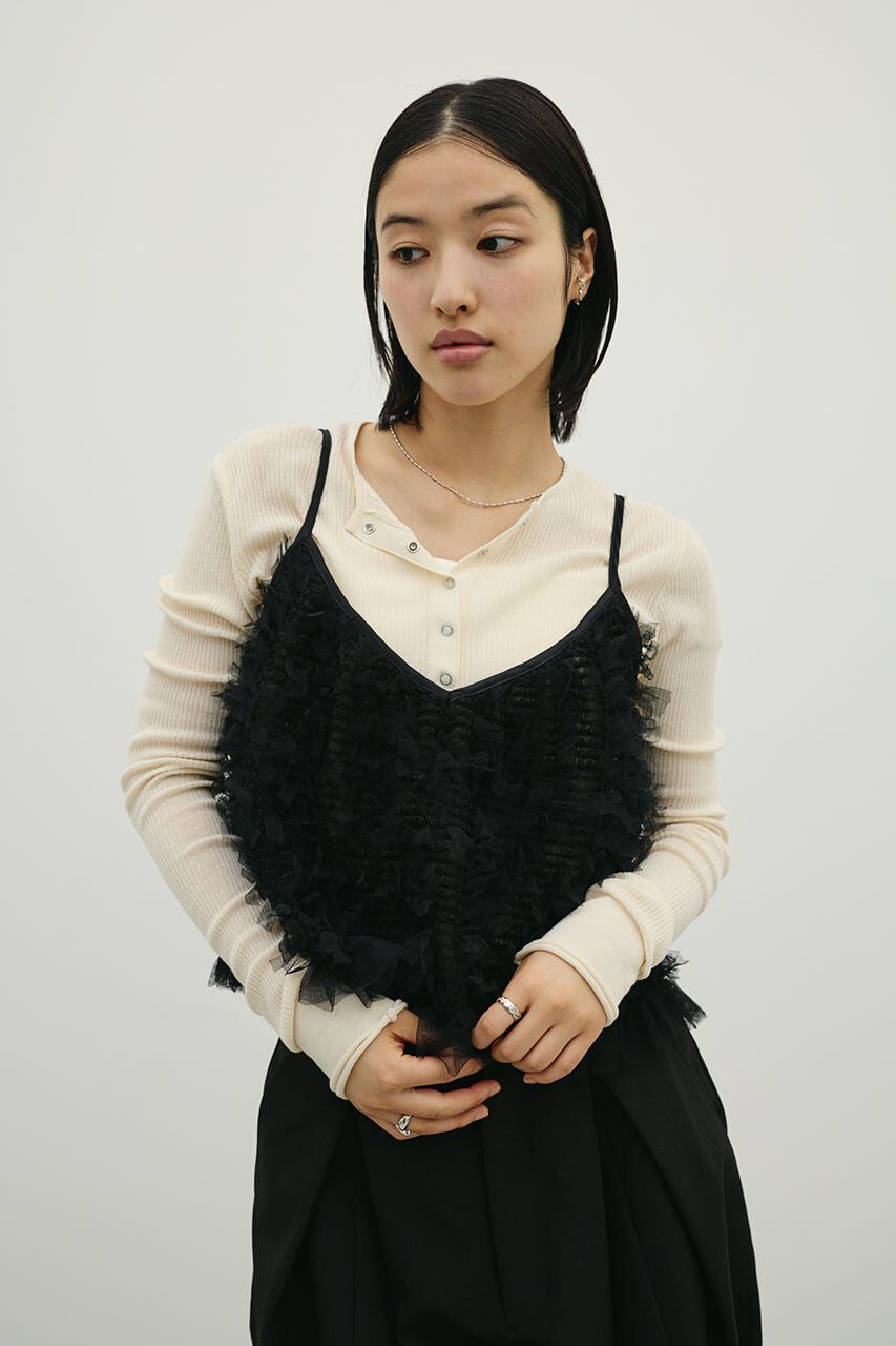 STYLEMIXER「チュールフリルキャミ」|キャミソール|