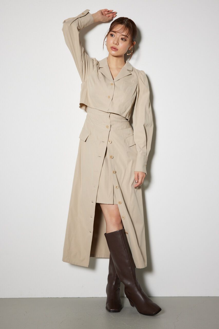 rienda「ラップパターンロングタイトワンピース」|ワンピース|