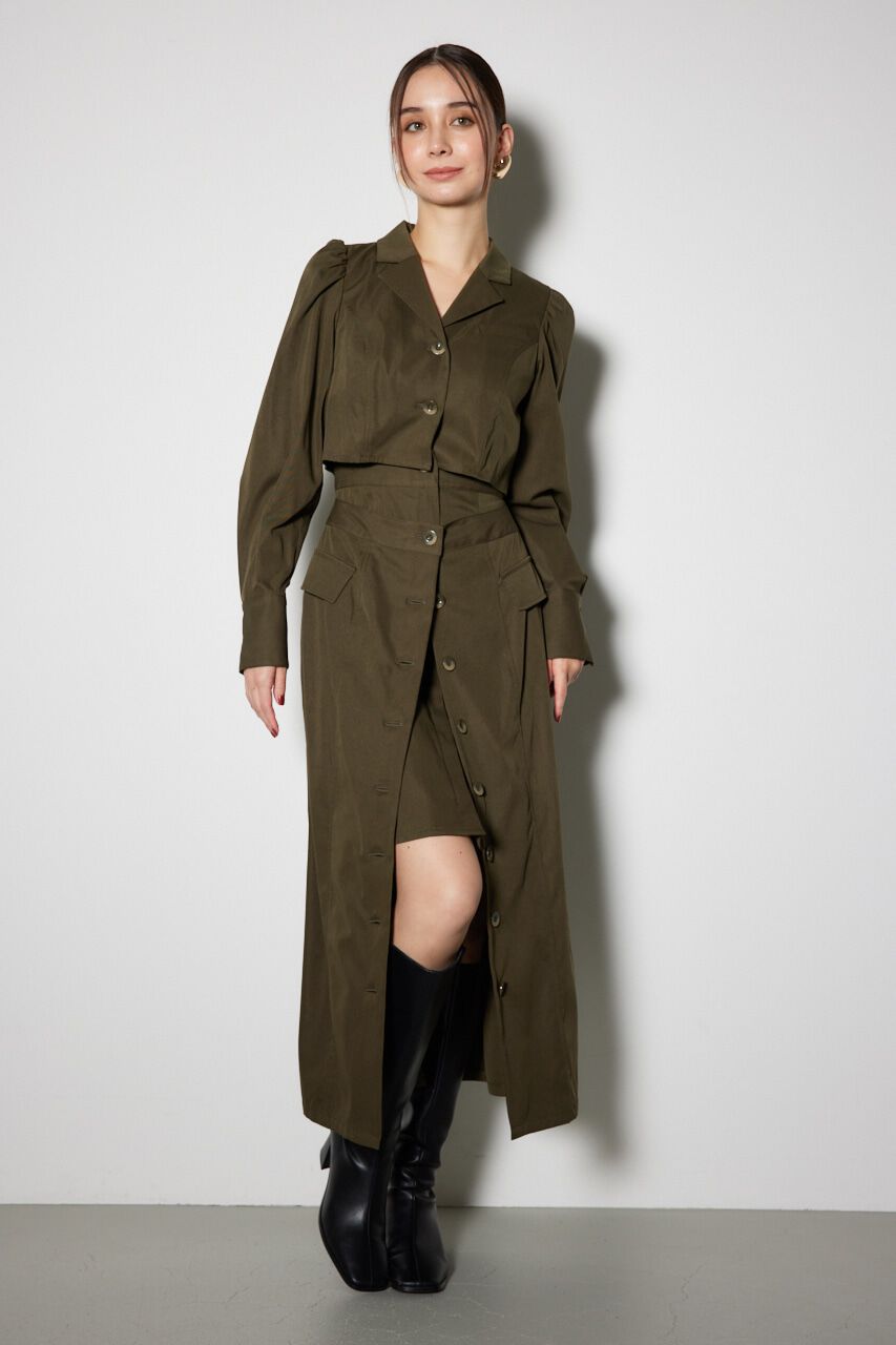 rienda「ラップパターンロングタイトワンピース」|ワンピース|