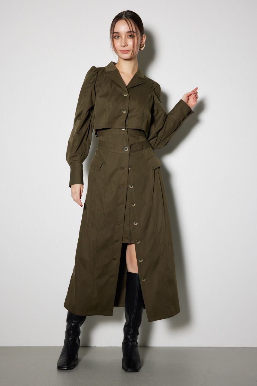 rienda「ラップパターンロングタイトワンピース」|ワンピース|