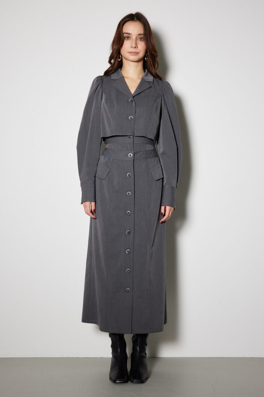 rienda「ラップパターンロングタイトワンピース」|ワンピース|