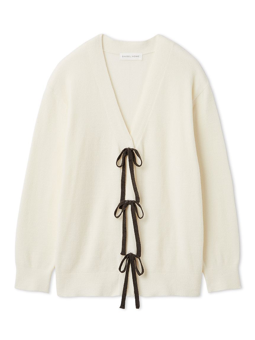 SNIDEL HOME「リボン釦ニットカーディガン」|ルームウェア|