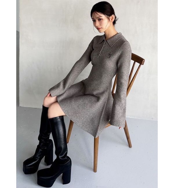 RESEXXY「ニットポロワンピース」|ワンピース|