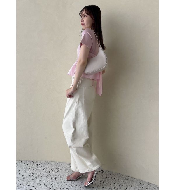 dazzlin「バックリボンビジューペプラムTシャツ」|Tシャツ・カットソー|