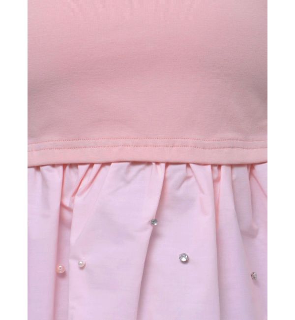 dazzlin「バックリボンビジューペプラムTシャツ」|Tシャツ・カットソー|