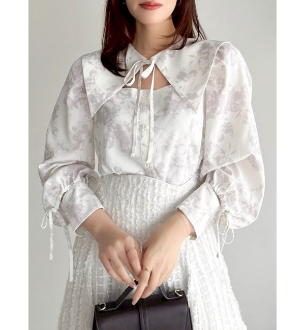 dazzlin「【20周年記念復刻！】オープンリボンブラウス」|シャツ・ブラウス|ピンク