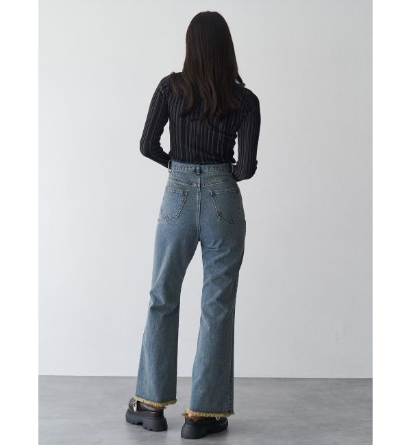 MURUA「レースアップフレアデニム」|デニム|