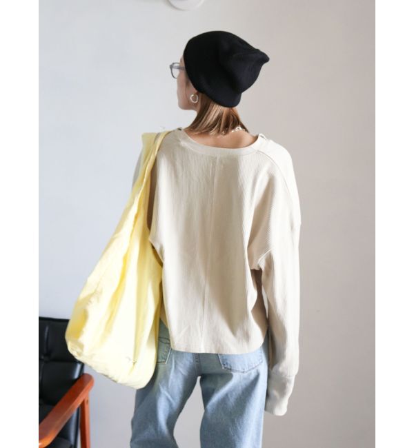 Ungrid「ヘンリーネックテレコロングスリーブTee」|Tシャツ・カットソー|