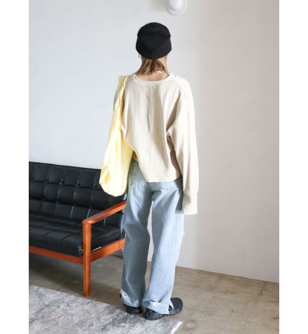 Ungrid「ヘンリーネックテレコロングスリーブTee」|Tシャツ・カットソー|