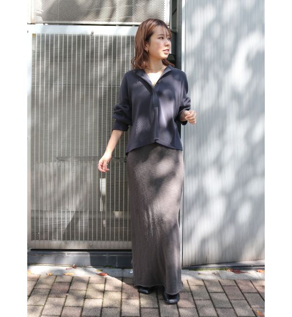 Ungrid「ヘンリーネックテレコロングスリーブTee」|Tシャツ・カットソー|