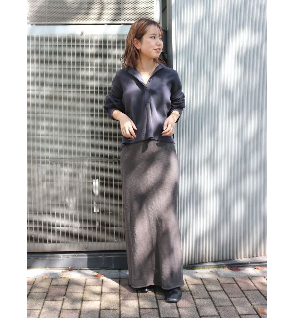 Ungrid「ヘンリーネックテレコロングスリーブTee」|Tシャツ・カットソー|