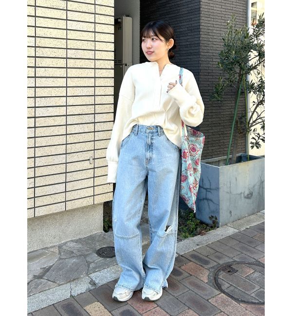 Ungrid「ヘンリーネックテレコロングスリーブTee」|Tシャツ・カットソー|