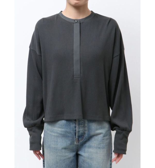 Ungrid「ヘンリーネックテレコロングスリーブTee」|Tシャツ・カットソー|