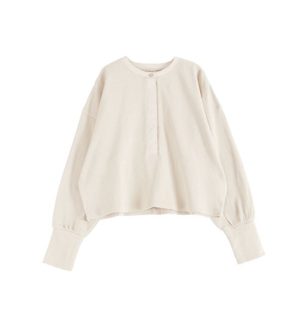 Ungrid「ヘンリーネックテレコロングスリーブTee」|Tシャツ・カットソー|