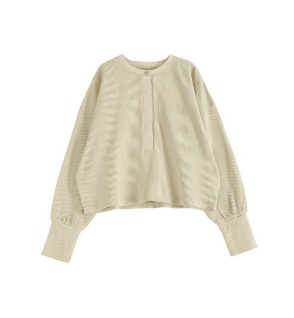 Ungrid「ヘンリーネックテレコロングスリーブTee」|Tシャツ・カットソー|