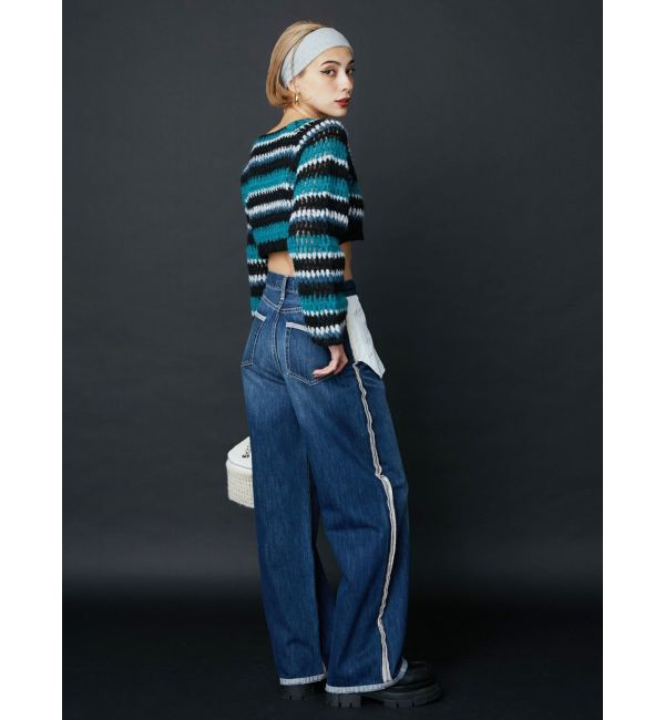 EVRIS「リバースワイドデニムパンツ」|デニム|