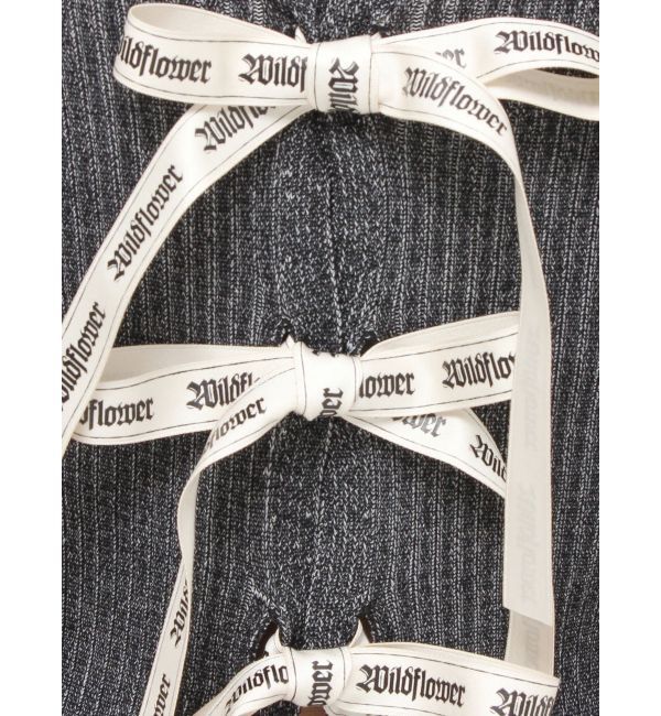 EVRIS「ハーフスリーブバックオープンリボンニットトップス」|ニット・セーター|