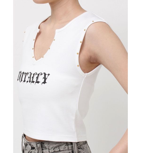 EVRIS「スタッズグラフィックタンクトップ」|タンクトップ|