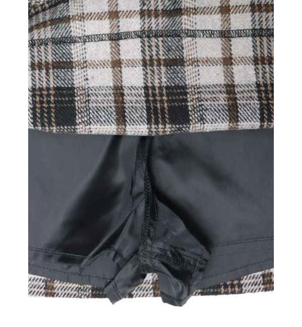 EVRIS「ラップチェックミニスカート【セットアップ着用可能】」|スカート|