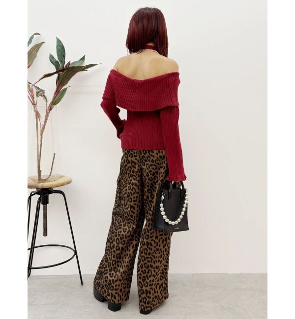 EVRIS「チョーカーオフショルニットトップス」|ニット・セーター|