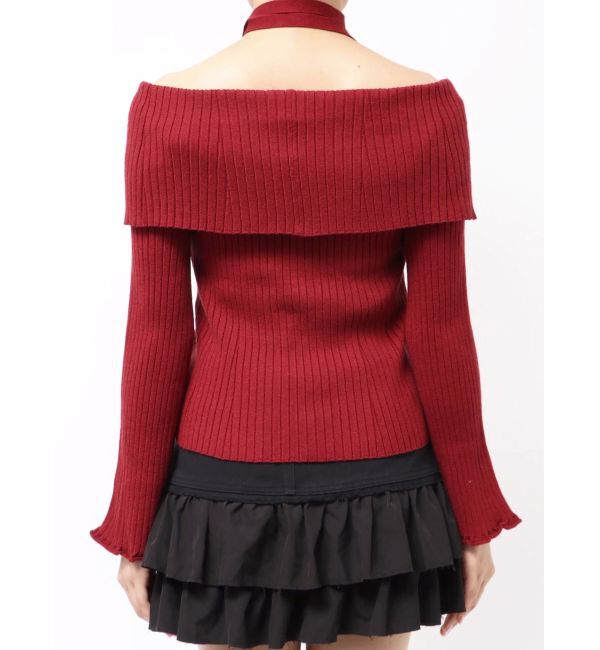 EVRIS「チョーカーオフショルニットトップス」|ニット・セーター|