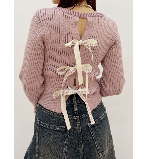 EVRIS「バックリボンニットトップス」|ニット・セーター|