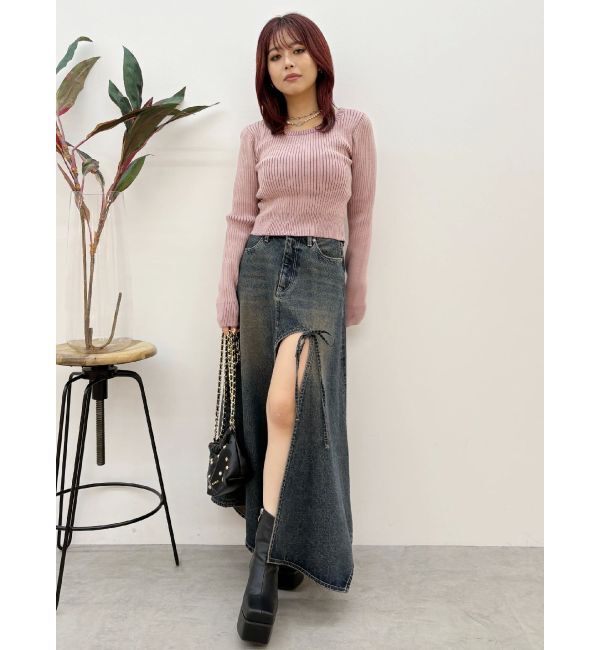 EVRIS「バックリボンニットトップス」|ニット・セーター|