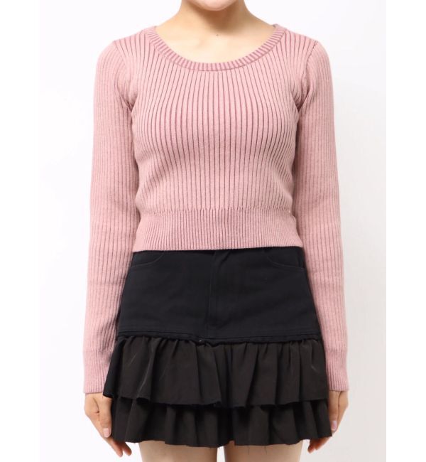 EVRIS「バックリボンニットトップス」|ニット・セーター|