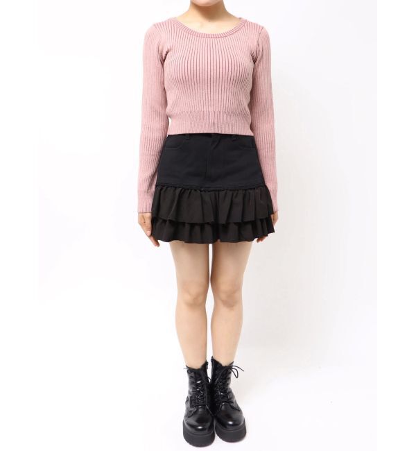 EVRIS「バックリボンニットトップス」|ニット・セーター|