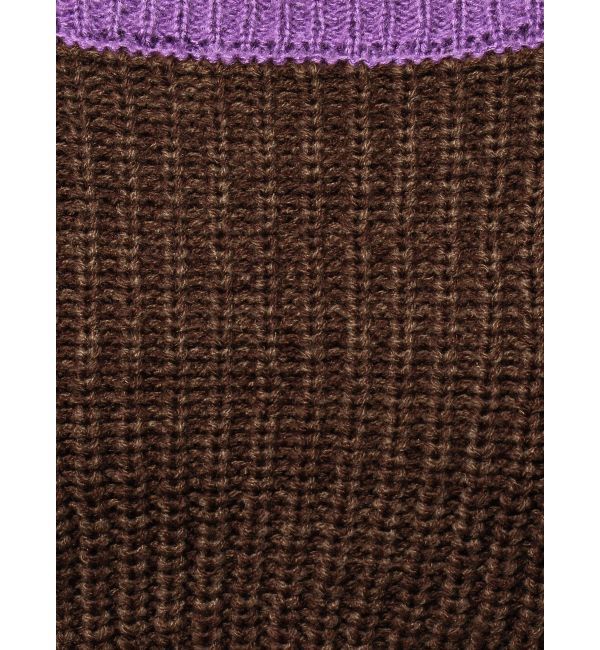 EVRIS「メランジバイカラーショートニットトップス」|ニット・セーター|