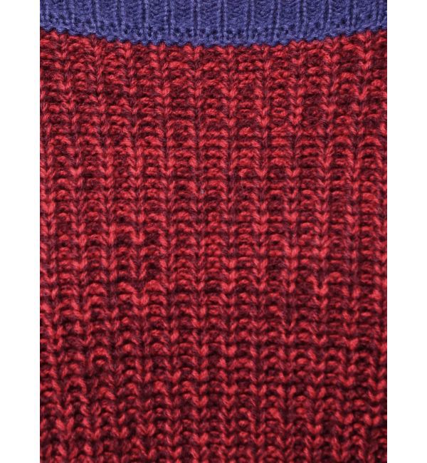 EVRIS「メランジバイカラーショートニットトップス」|ニット・セーター|