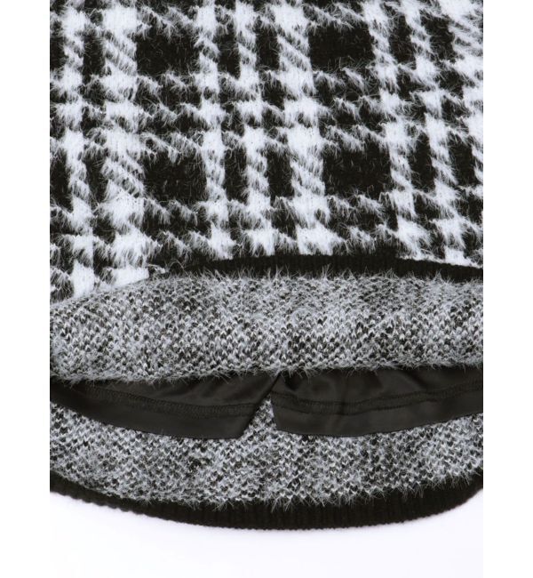 GYDA「シャギーCHECK PATTERN MIXニットスカートライクショートパンツ【SETUP着用可】」|スカート|