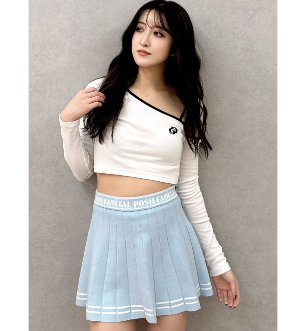 GYDA「GDニットLINEスカートライクショートパンツ」|スカート|