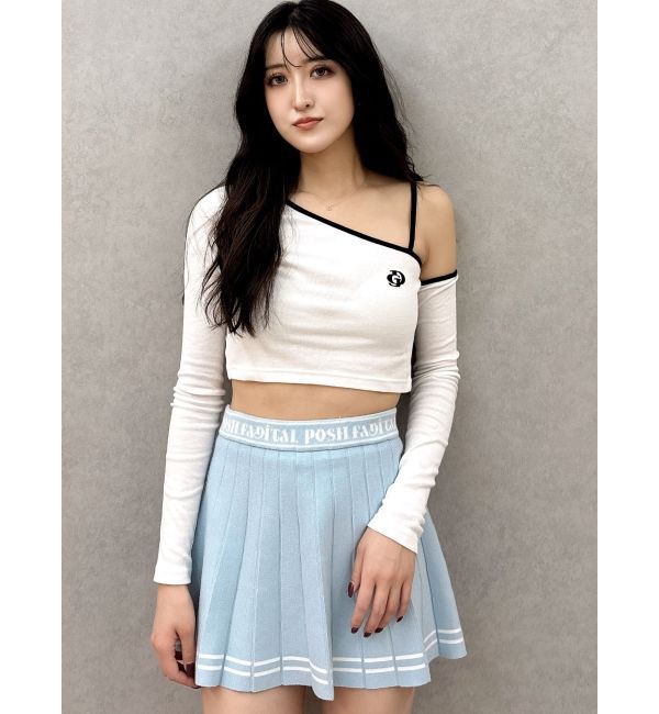 GYDA「GDニットLINEスカートライクショートパンツ」|スカート|