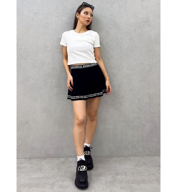 GYDA「GDニットLINEスカートライクショートパンツ」|スカート|